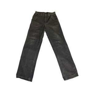 Bugle Boy Company Carpenter Jeans Black Faded Denim 32x31 Vintage Distressed Men